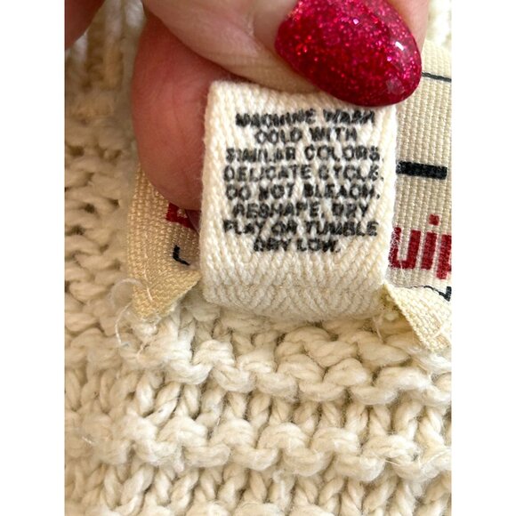 Body Equip Men’s Sweater Vtg M Cream Textured Geometric Pattern Pullover USA - Picture 9 of 16